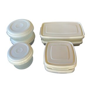 Vintage Rubbermaid Servin’ Saver Containers & Lids Round Square Rectangle
